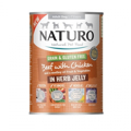 Naturo uGI TROFI SKuLOu Grain Free me Mosxari, Kotopoulo, Laxanika kai Frouta 390gr